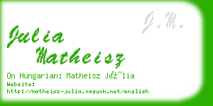 julia matheisz business card